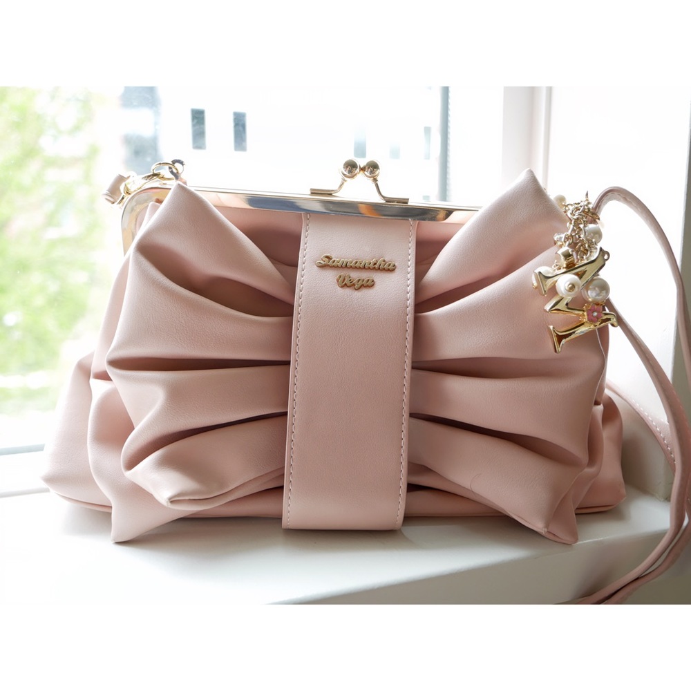 Pink Samantha Vega Ribbon Cross Body Bag